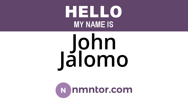 John Jalomo