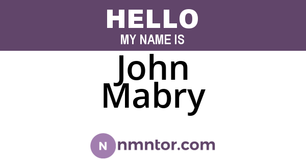 John Mabry