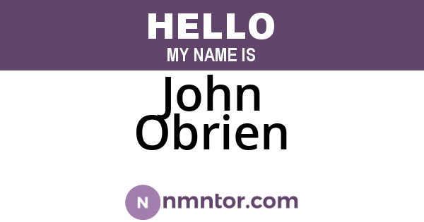 John Obrien