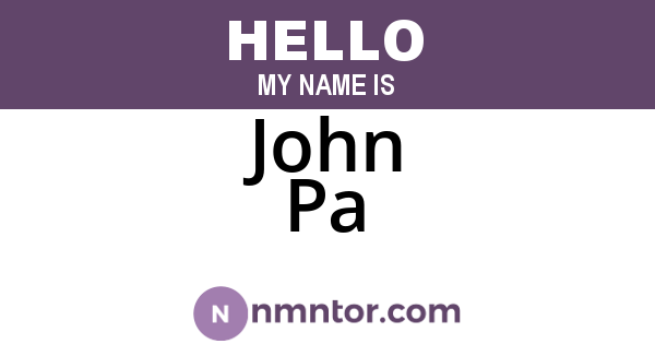 John Pa