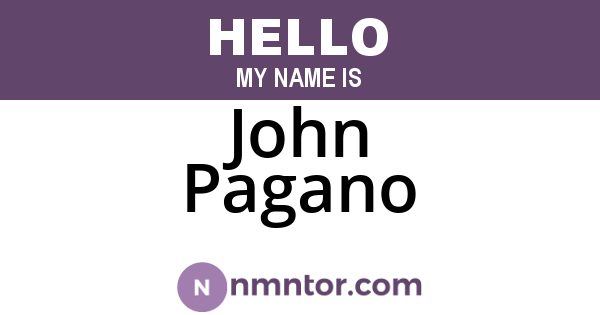 John Pagano