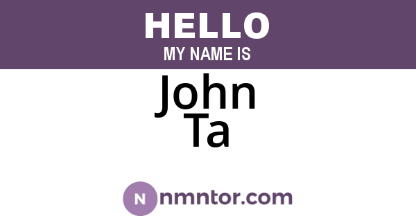 John Ta