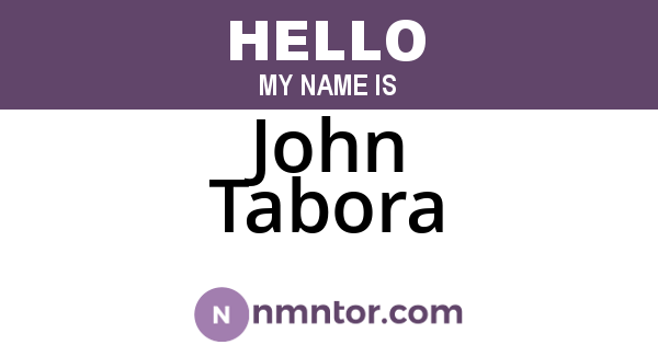 John Tabora