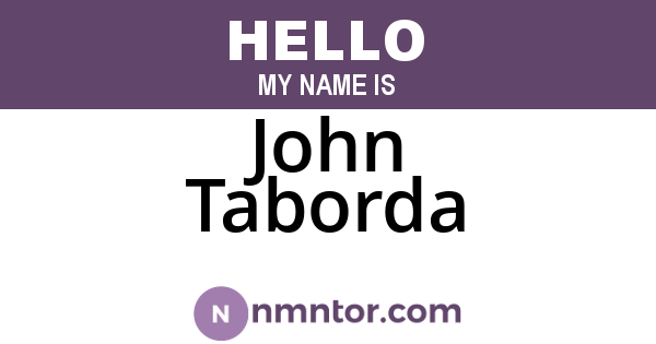 John Taborda