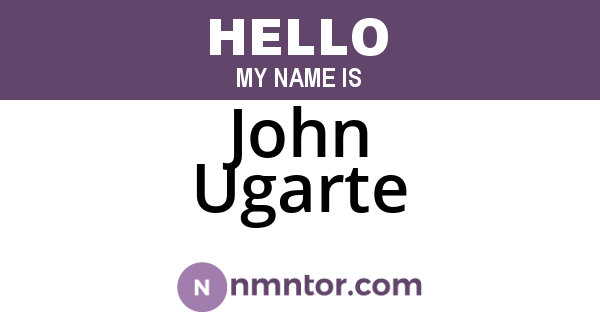 John Ugarte