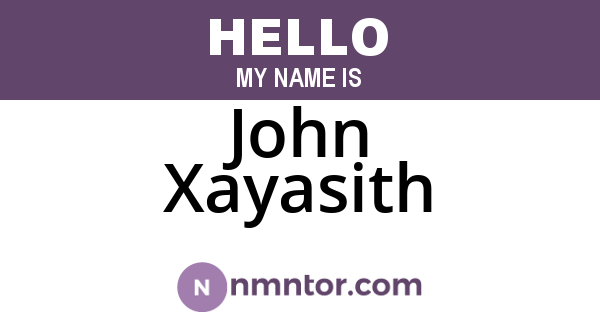 John Xayasith