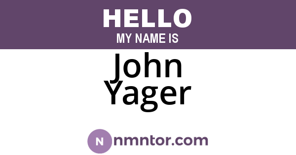 John Yager