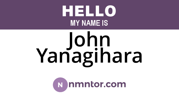 John Yanagihara