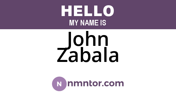 John Zabala