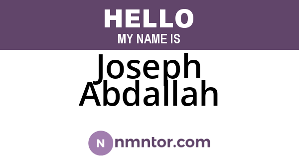 Joseph Abdallah