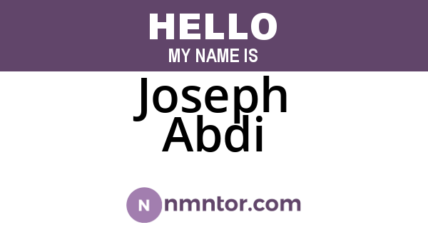 Joseph Abdi