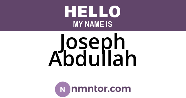 Joseph Abdullah