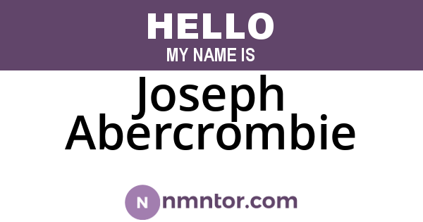 Joseph Abercrombie