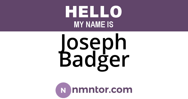 Joseph Badger