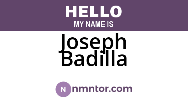 Joseph Badilla