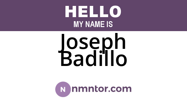 Joseph Badillo