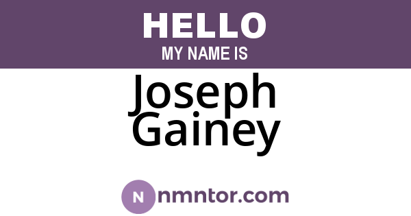 Joseph Gainey