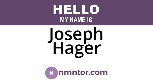 Joseph Hager
