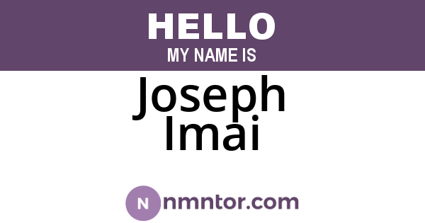 Joseph Imai