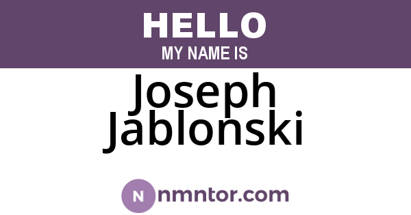 Joseph Jablonski