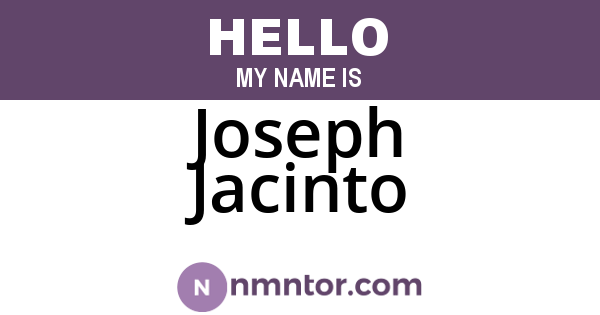 Joseph Jacinto