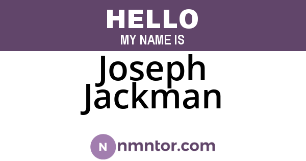 Joseph Jackman