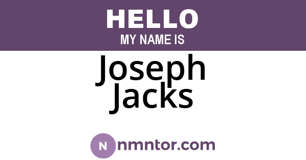 Joseph Jacks