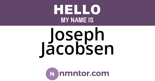 Joseph Jacobsen