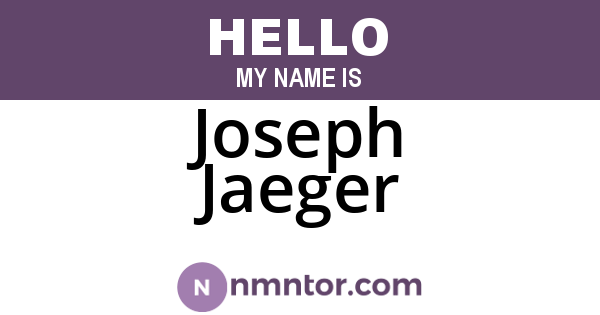 Joseph Jaeger