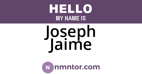 Joseph Jaime