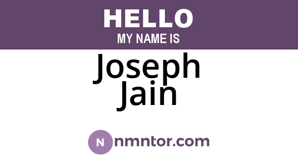 Joseph Jain