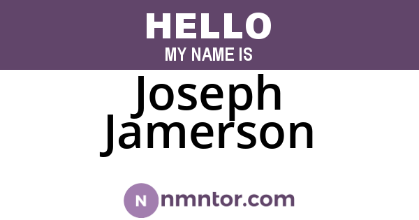Joseph Jamerson