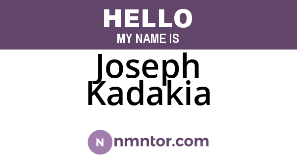 Joseph Kadakia