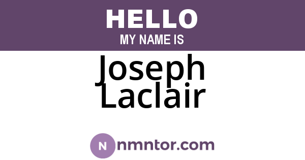 Joseph Laclair