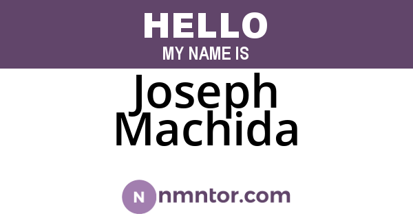 Joseph Machida