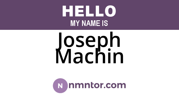 Joseph Machin