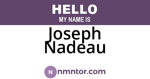 Joseph Nadeau