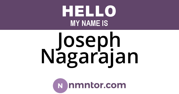 Joseph Nagarajan
