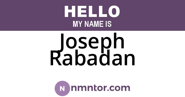 Joseph Rabadan