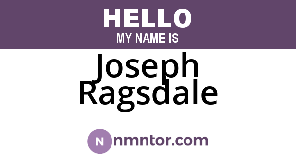 Joseph Ragsdale