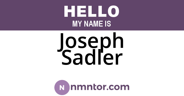 Joseph Sadler