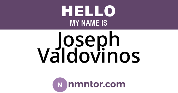 Joseph Valdovinos