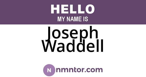 Joseph Waddell
