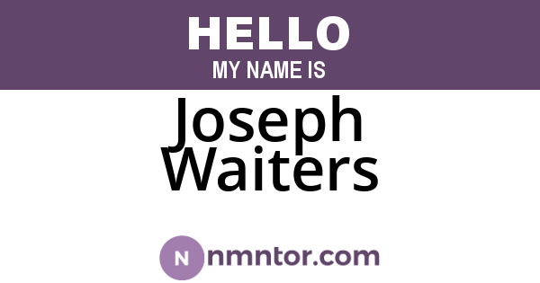 Joseph Waiters