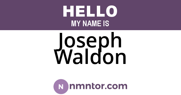 Joseph Waldon