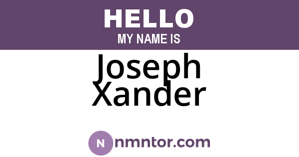 Joseph Xander