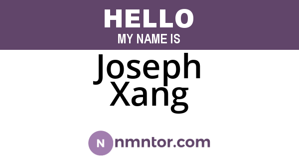 Joseph Xang