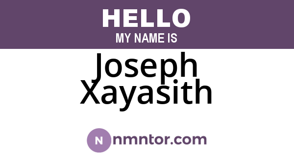 Joseph Xayasith