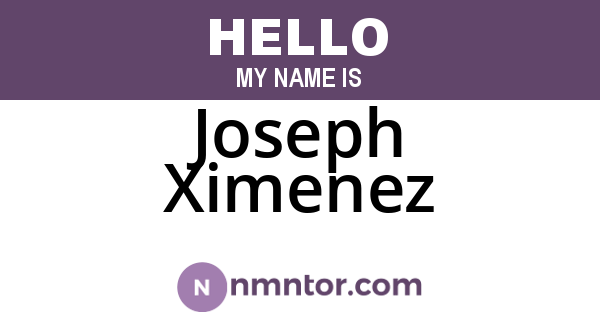 Joseph Ximenez
