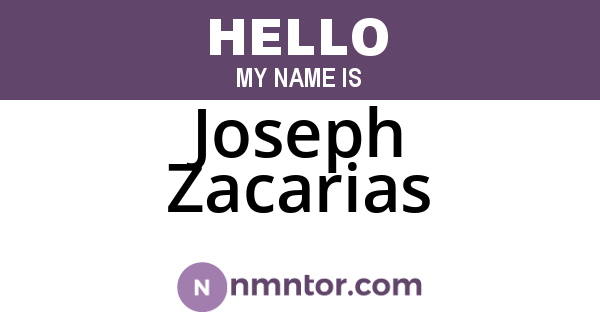 Joseph Zacarias